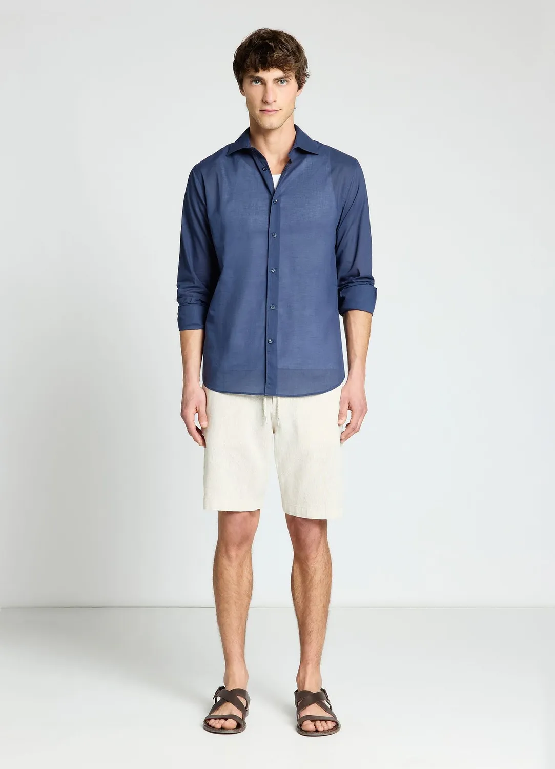 Calliope Chemise Homme Classique Unie Mousseline