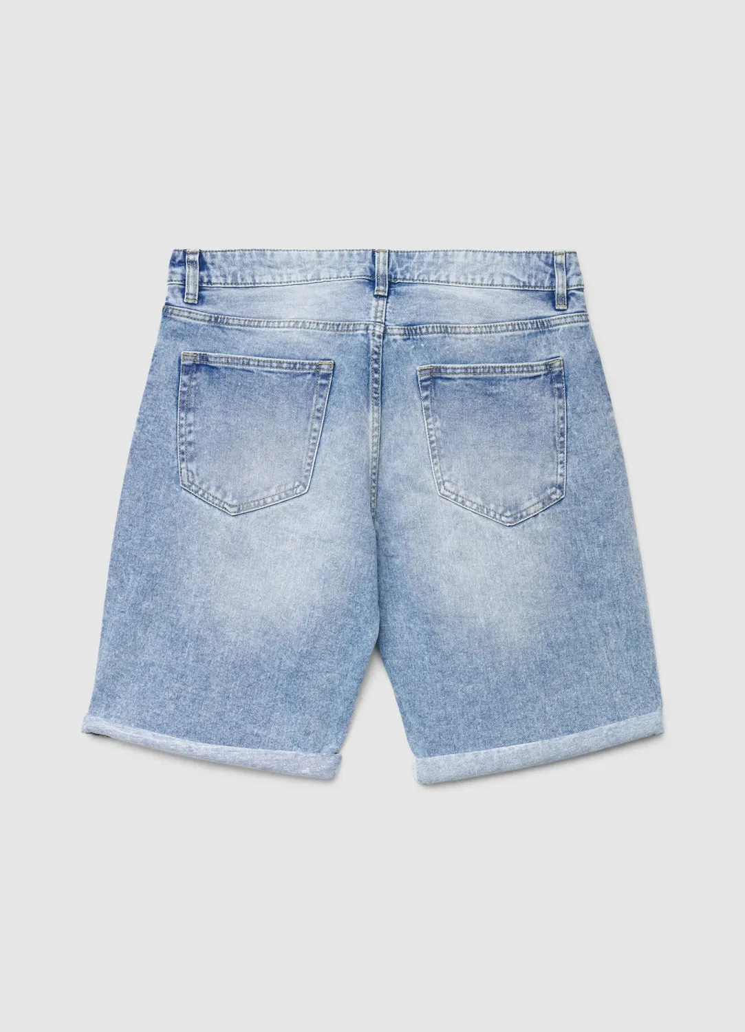 Calliope short jean homme à revers coupe droite