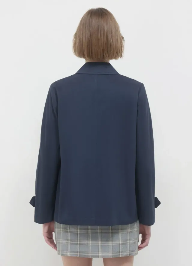 Calliope trench court uni coton zippé femme