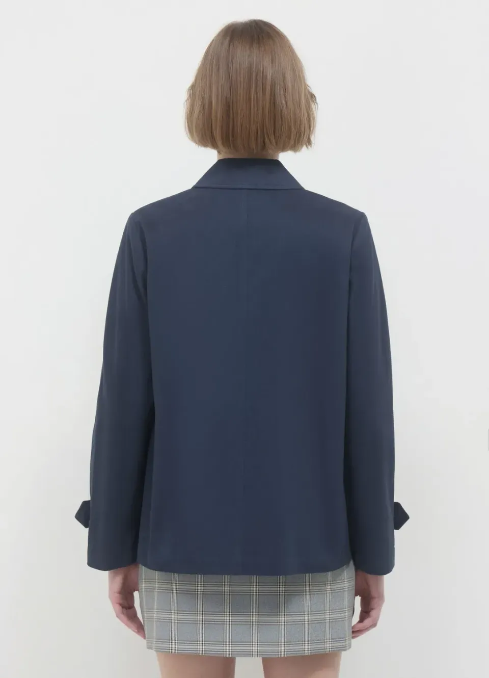 Calliope trench court uni coton zippé femme