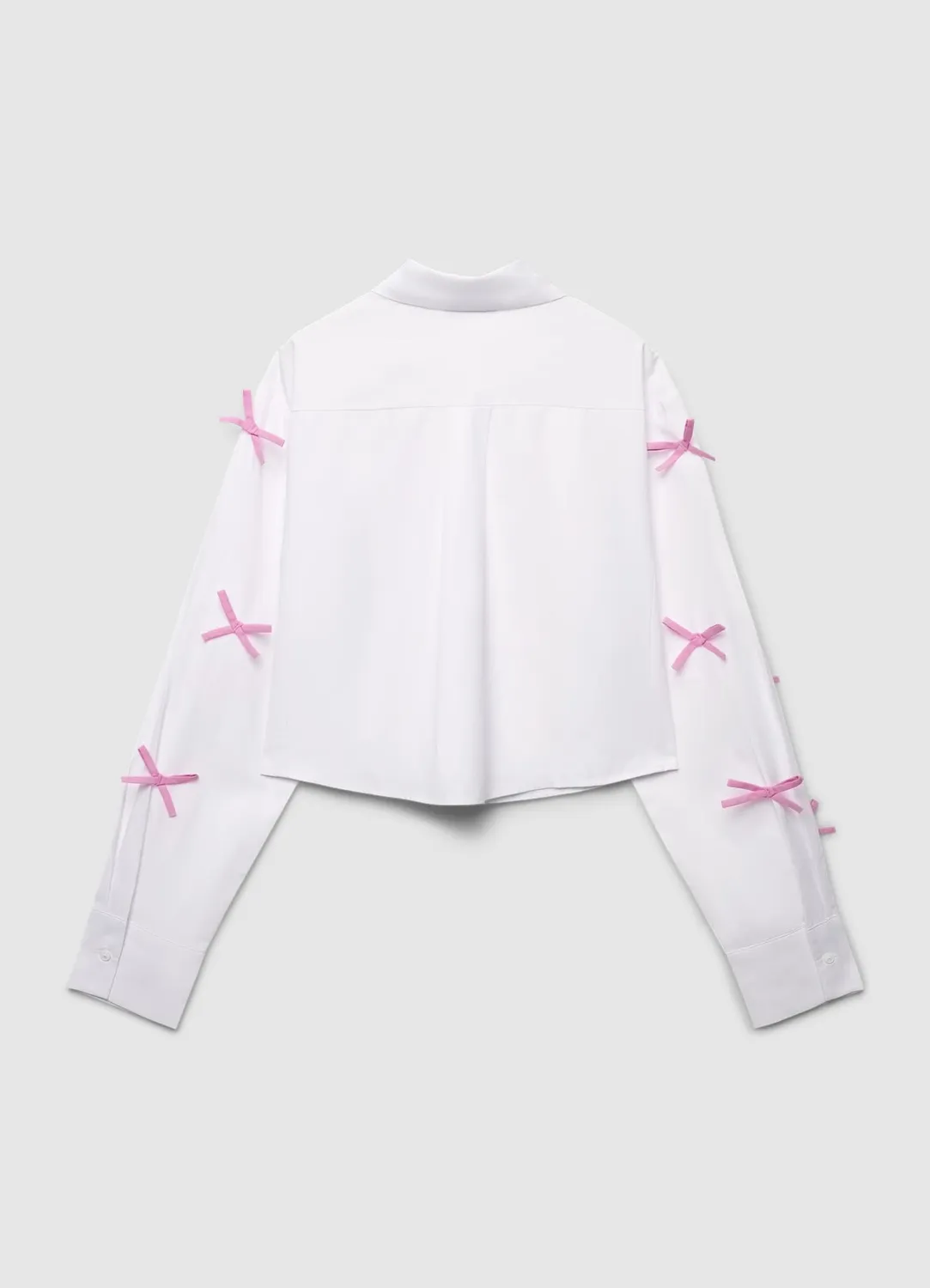 Calliope chemise crop à noeuds femme manches longues