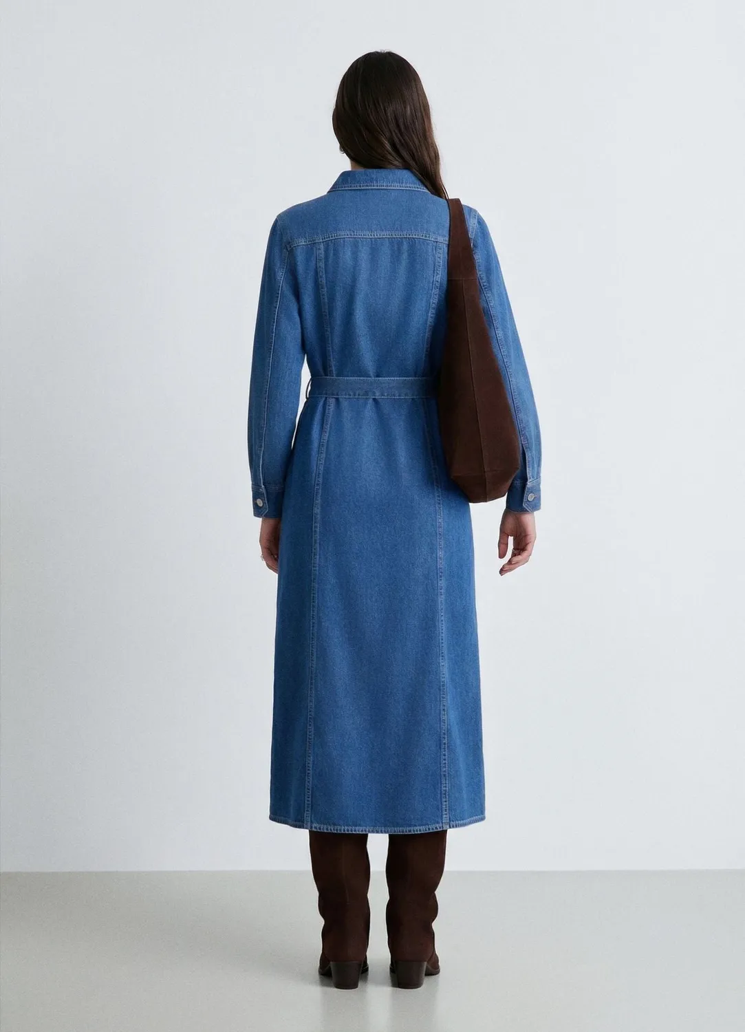 Calliope robe longue denim ceinture femme