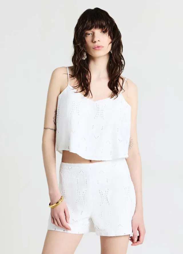 Calliope top sangallo bretelles femme