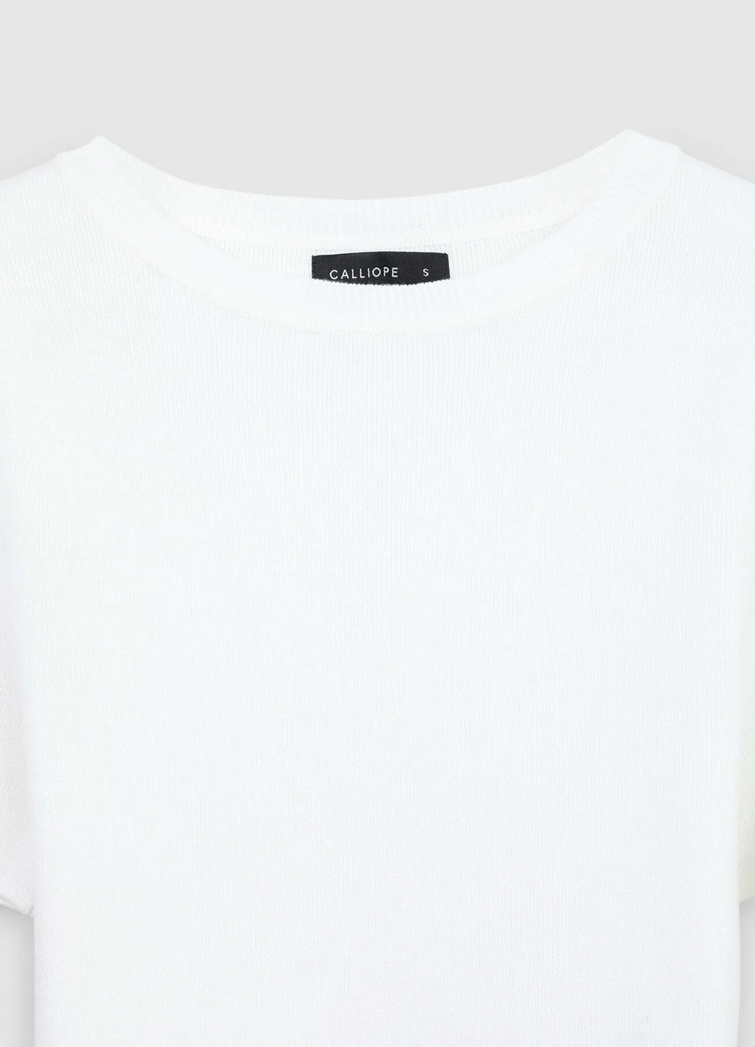 Calliope t-shirt col rond uni femme manches courtes