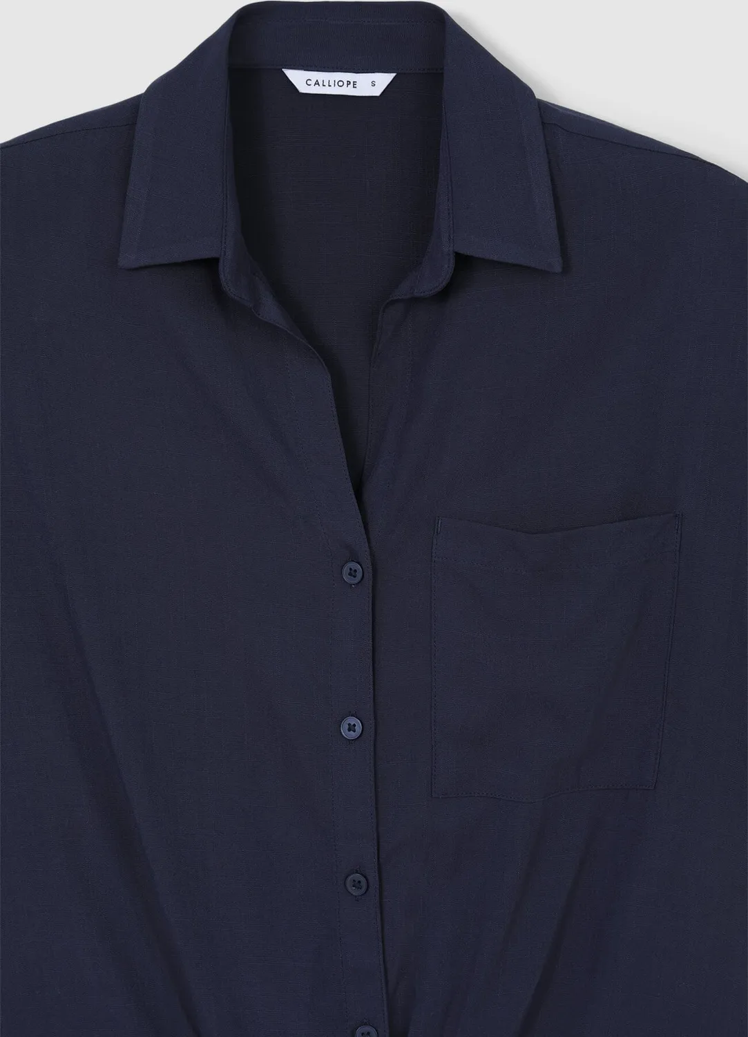 Calliope chemise femme nœud manches courtes