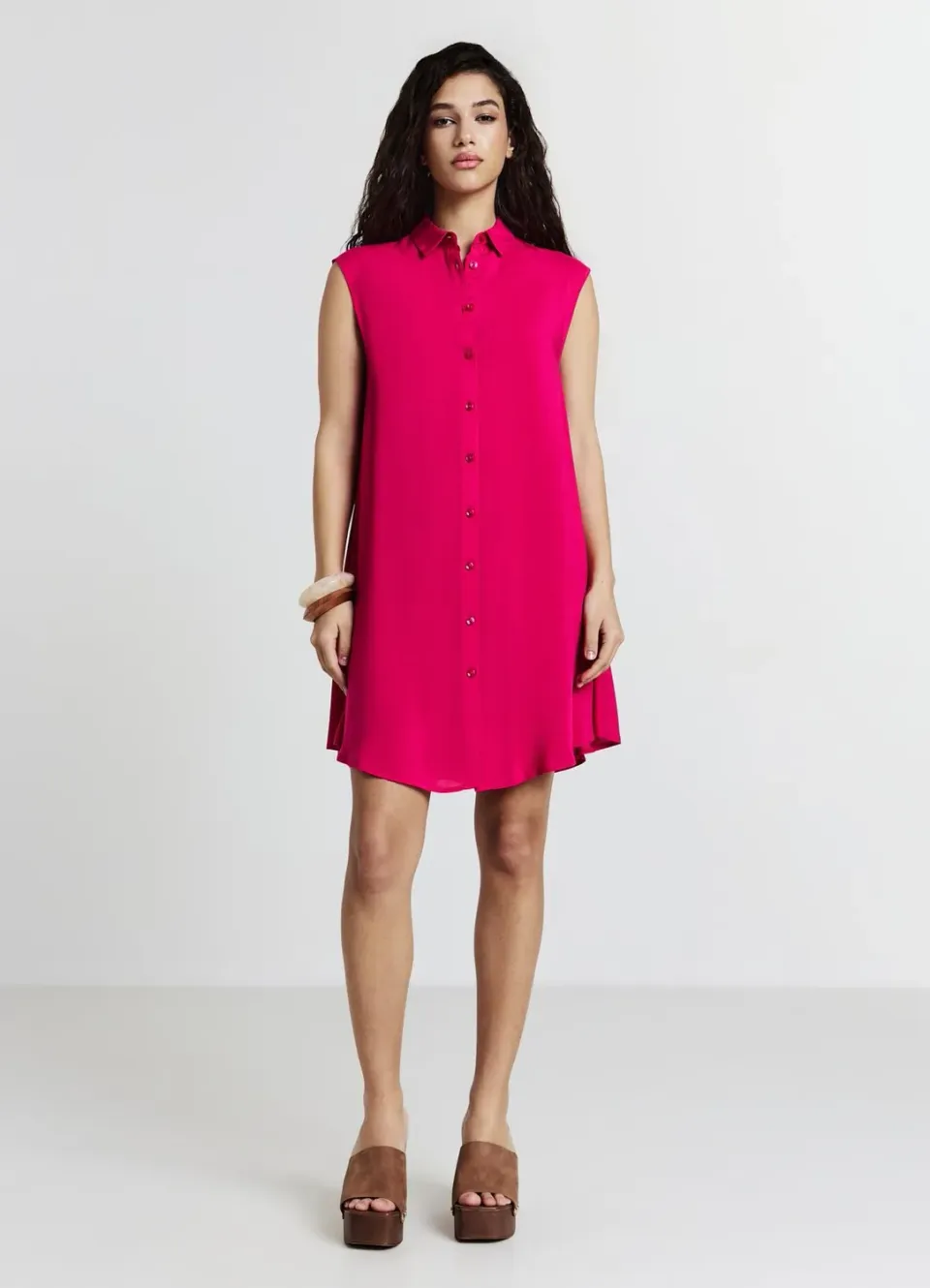 Calliope longue chemise sans manches classique