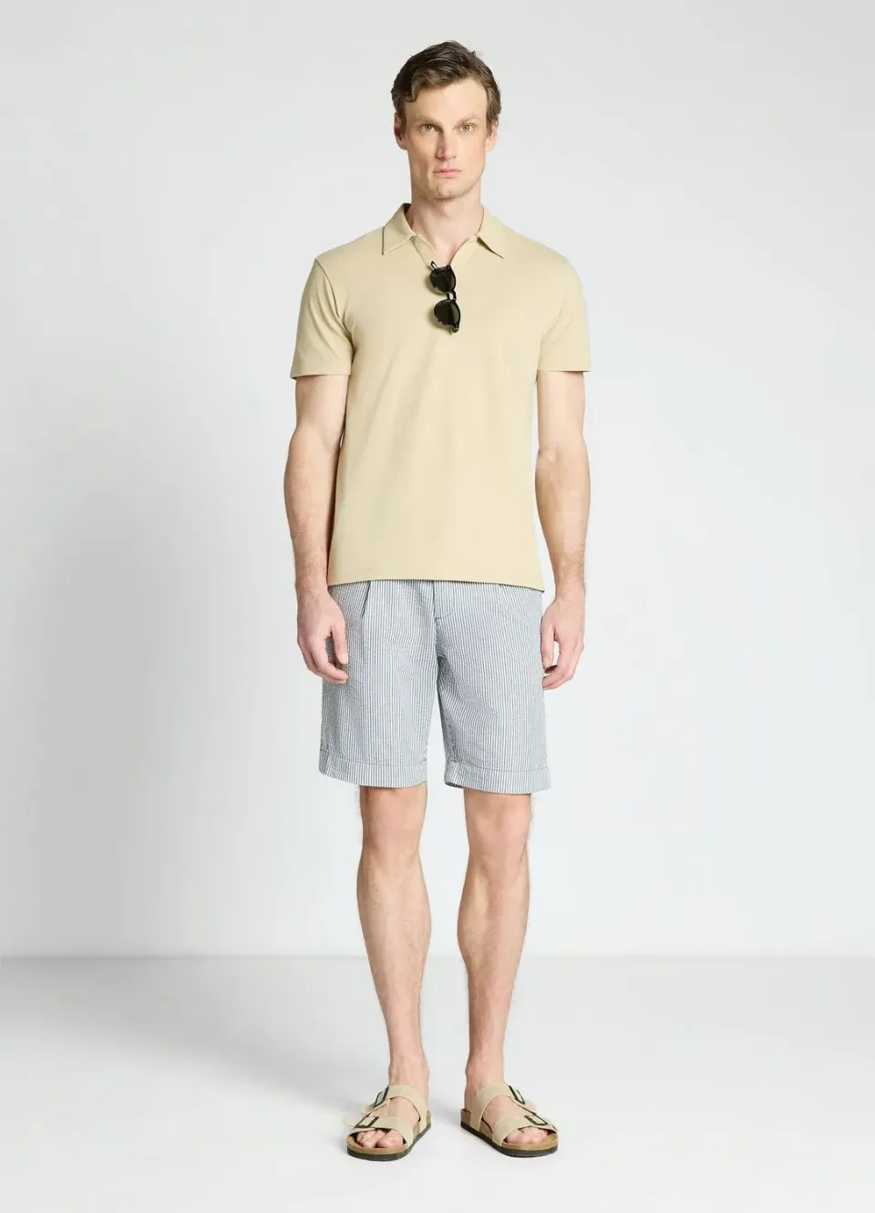 Calliope T-shirt polo homme uni col polo