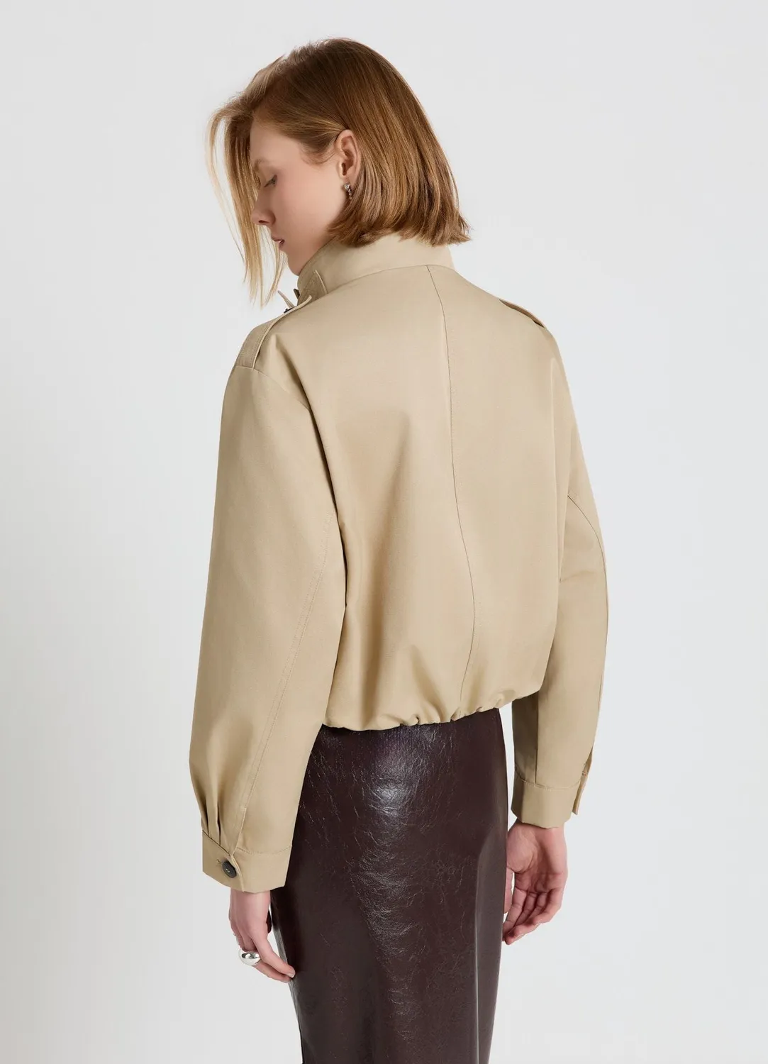 Calliope blouson court col montant femme uni