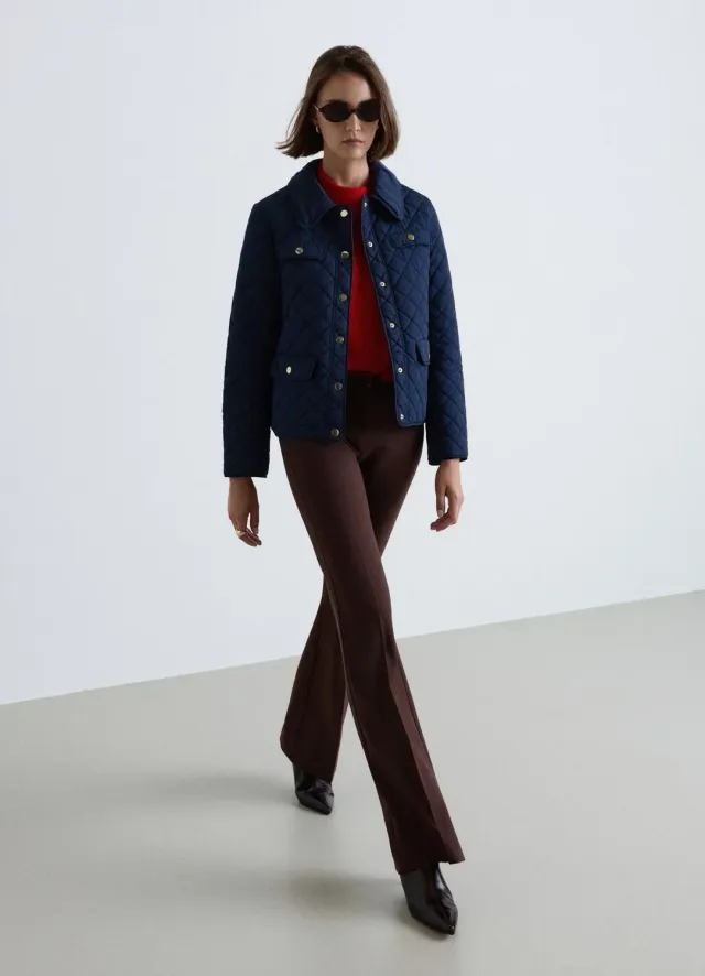 Calliope veste matelassée losanges femme unie
