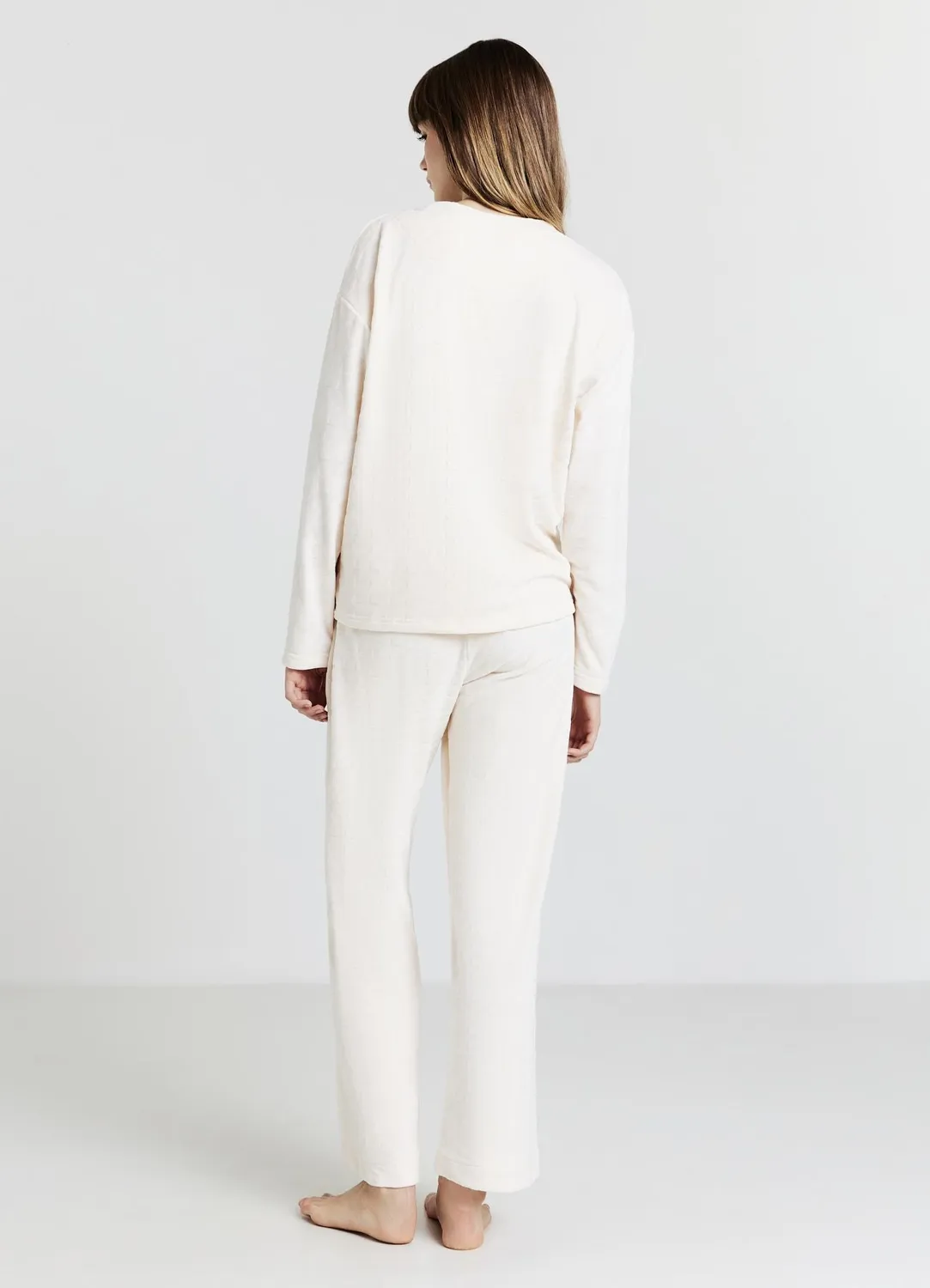 Calliope pantalon pyjama femme pied-de-poule élastique