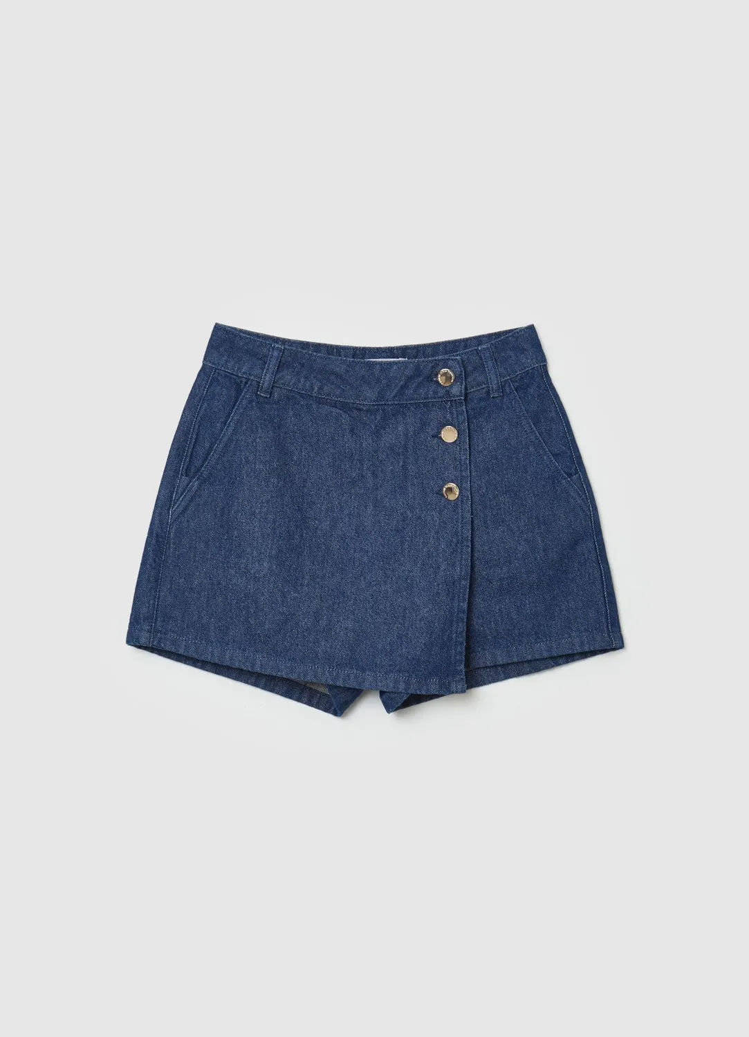 Calliope jupe-culotte denim boutons femme