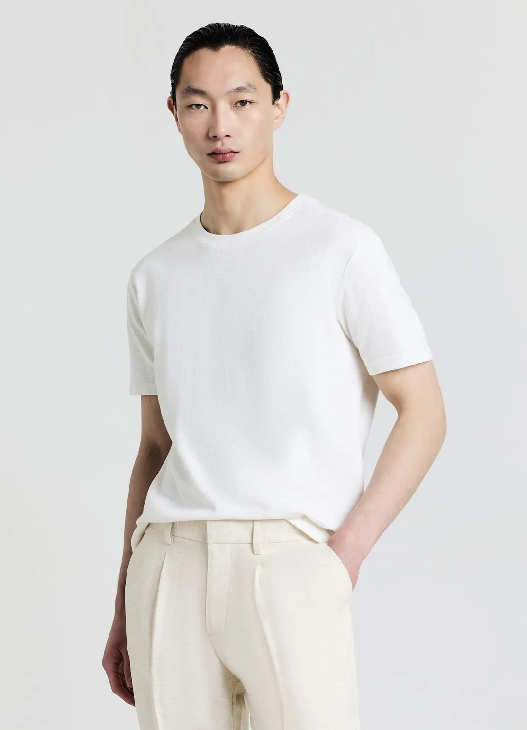 Calliope t-shirt col rond homme coton L uni