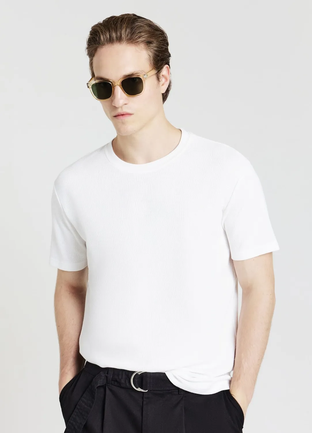 Calliope Trabalhado t-shirt homme coton col rond