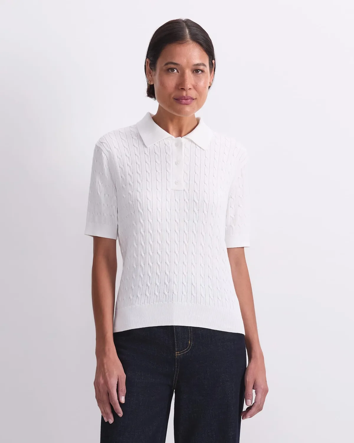 SPORTSCRAFT Chiffon Cable polo maille coton manches courtes
