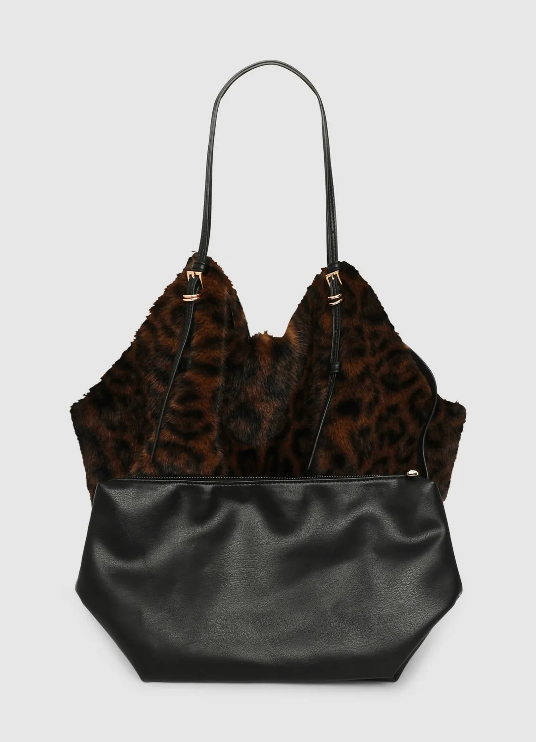 Calliope sac shopper femme effet fourrure animalier
