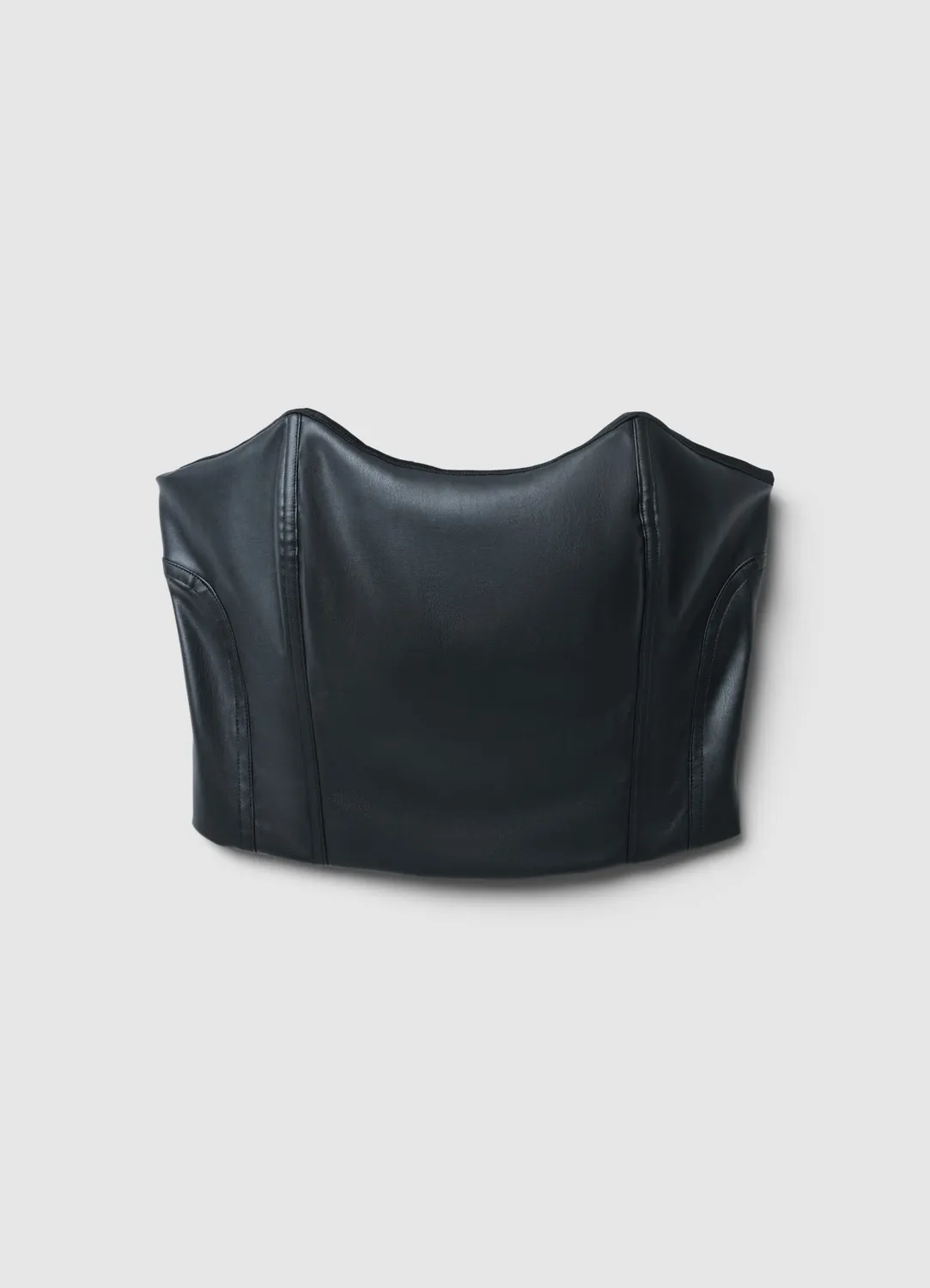 Calliope top bralette femme effet cuir col cœur