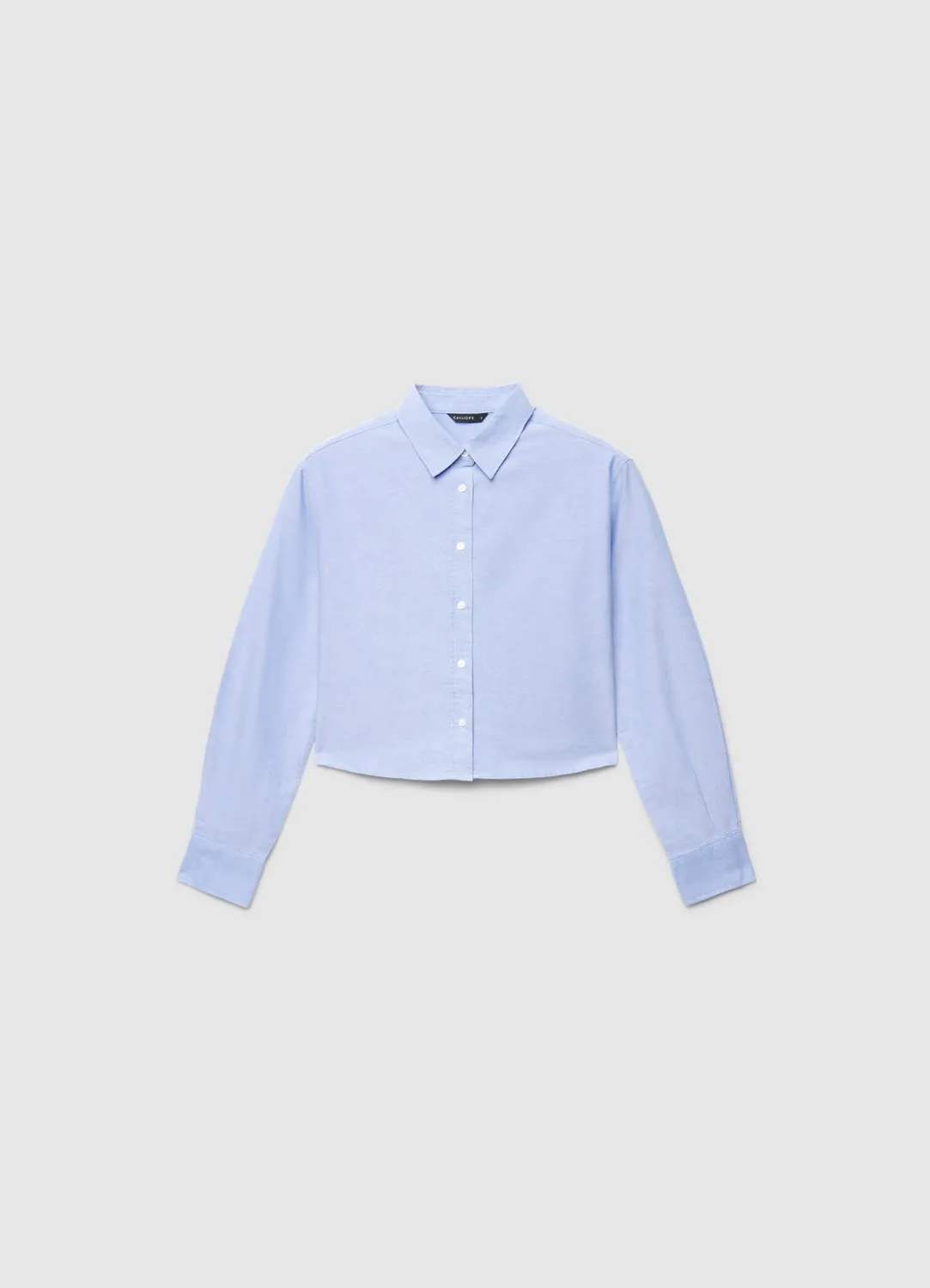 Calliope chemise crop femme oxford unie