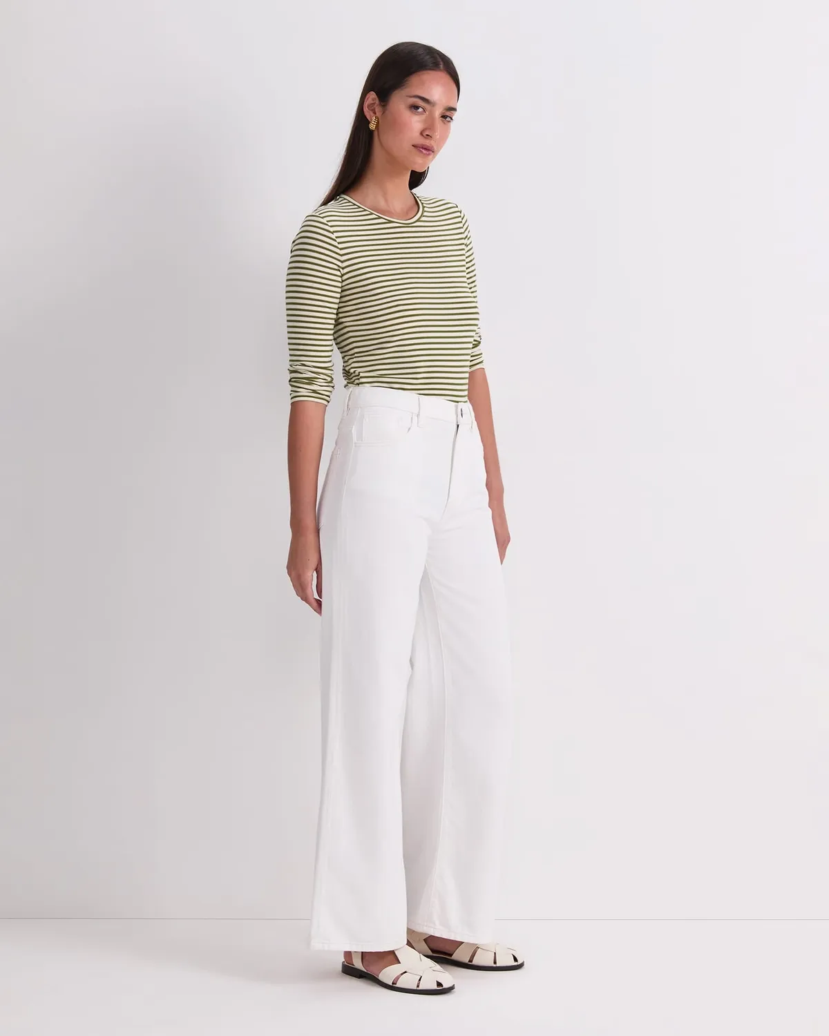 Sportscraft Simmi 120599 jean large blanc femme
