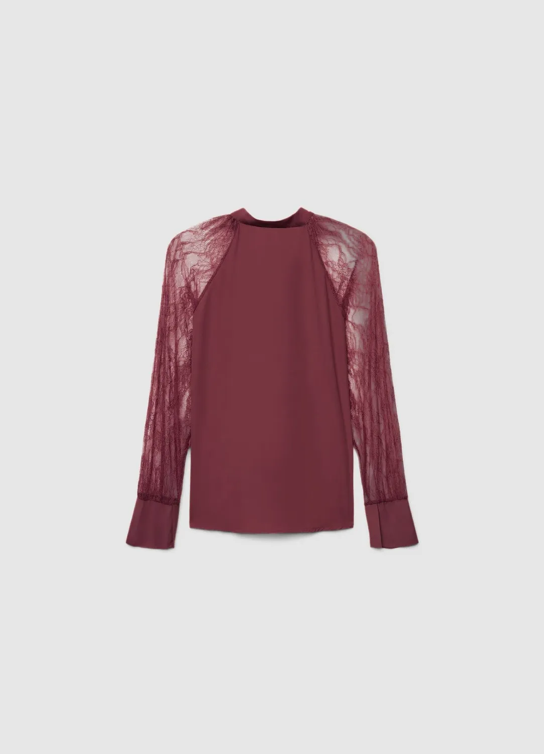 Calliope blouse nœud dentelle femme unie