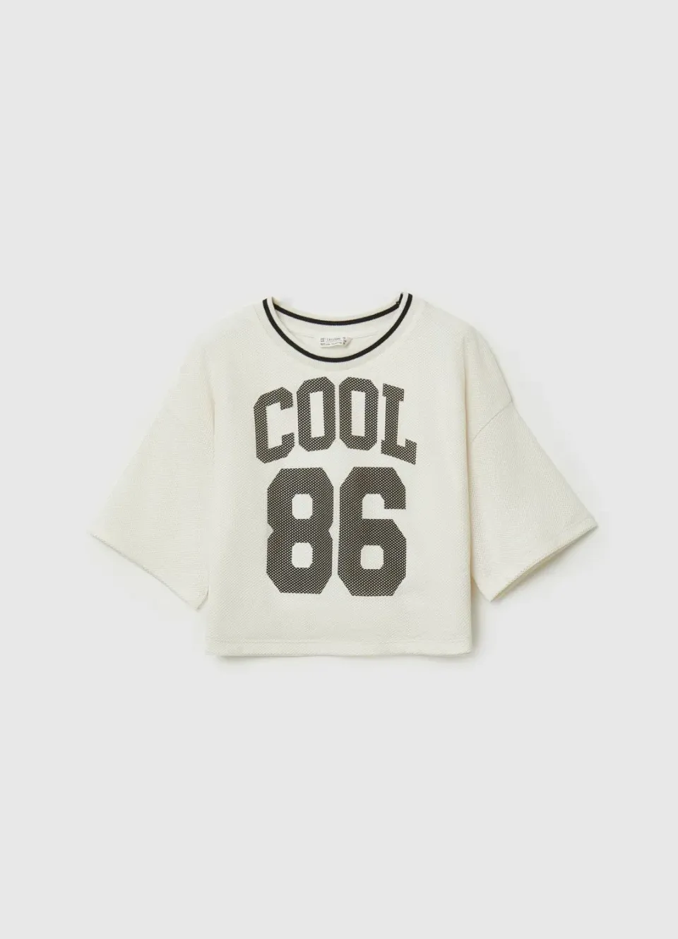 Calliope t-shirt crop fille numéro coupe douce