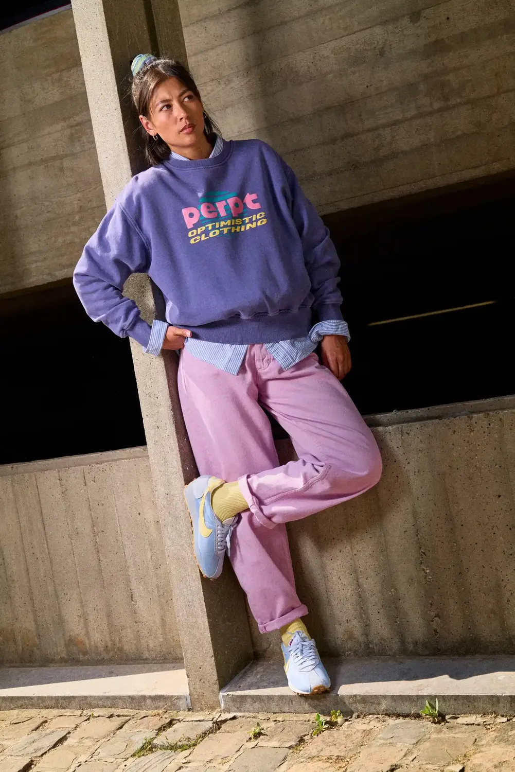 Perpète Donna denim sweat coton bio oversize