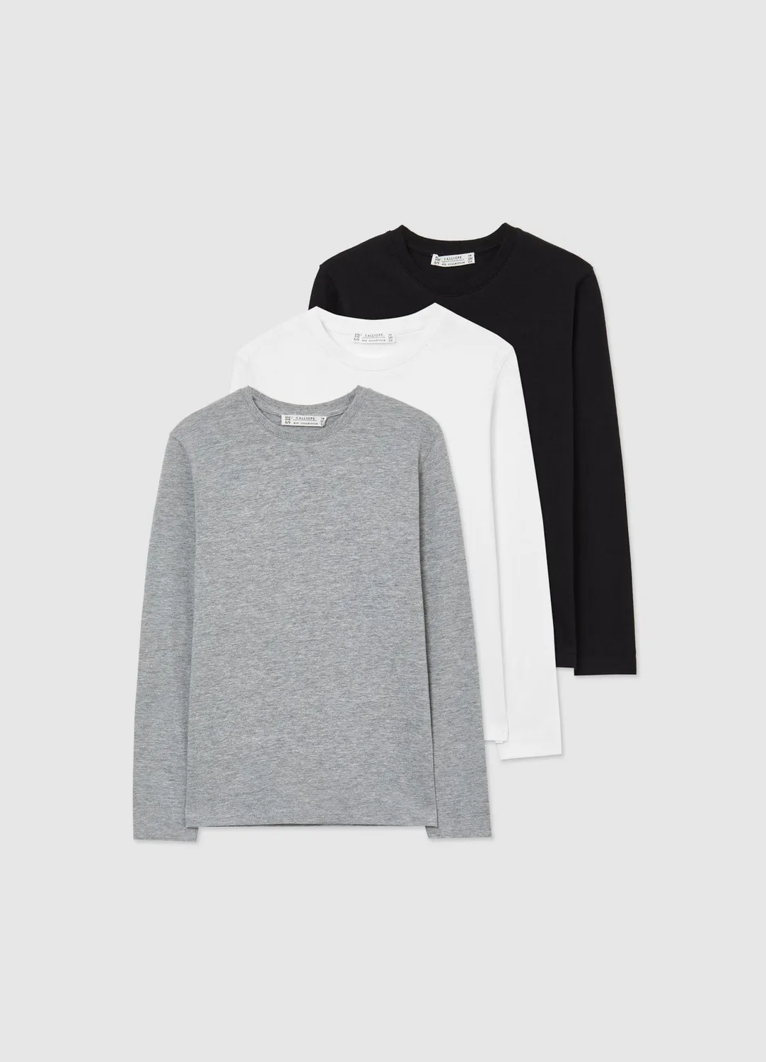 Calliope lot 3 tee-shirts garçon manches longues coton