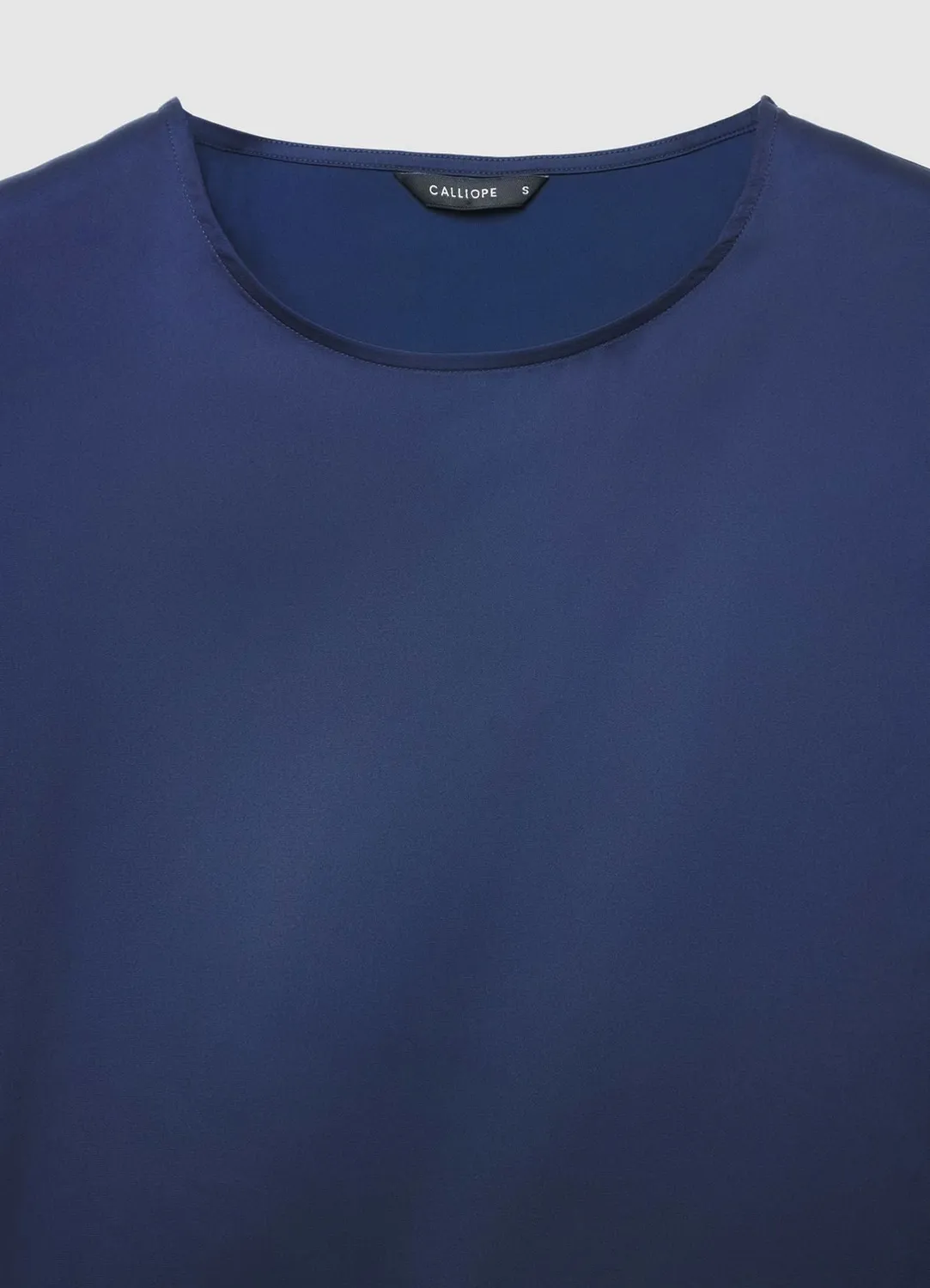 Calliope t-shirt satin femme uni col rond
