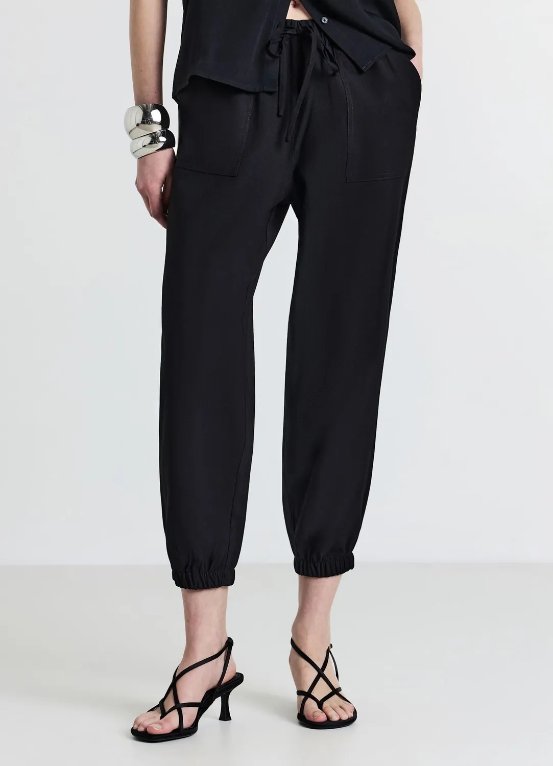 Calliope jogger uni cordon femme