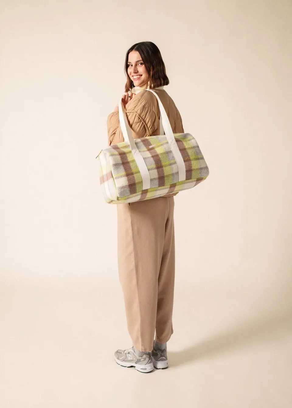 Saint James Sac drap de laine blanc beige aube