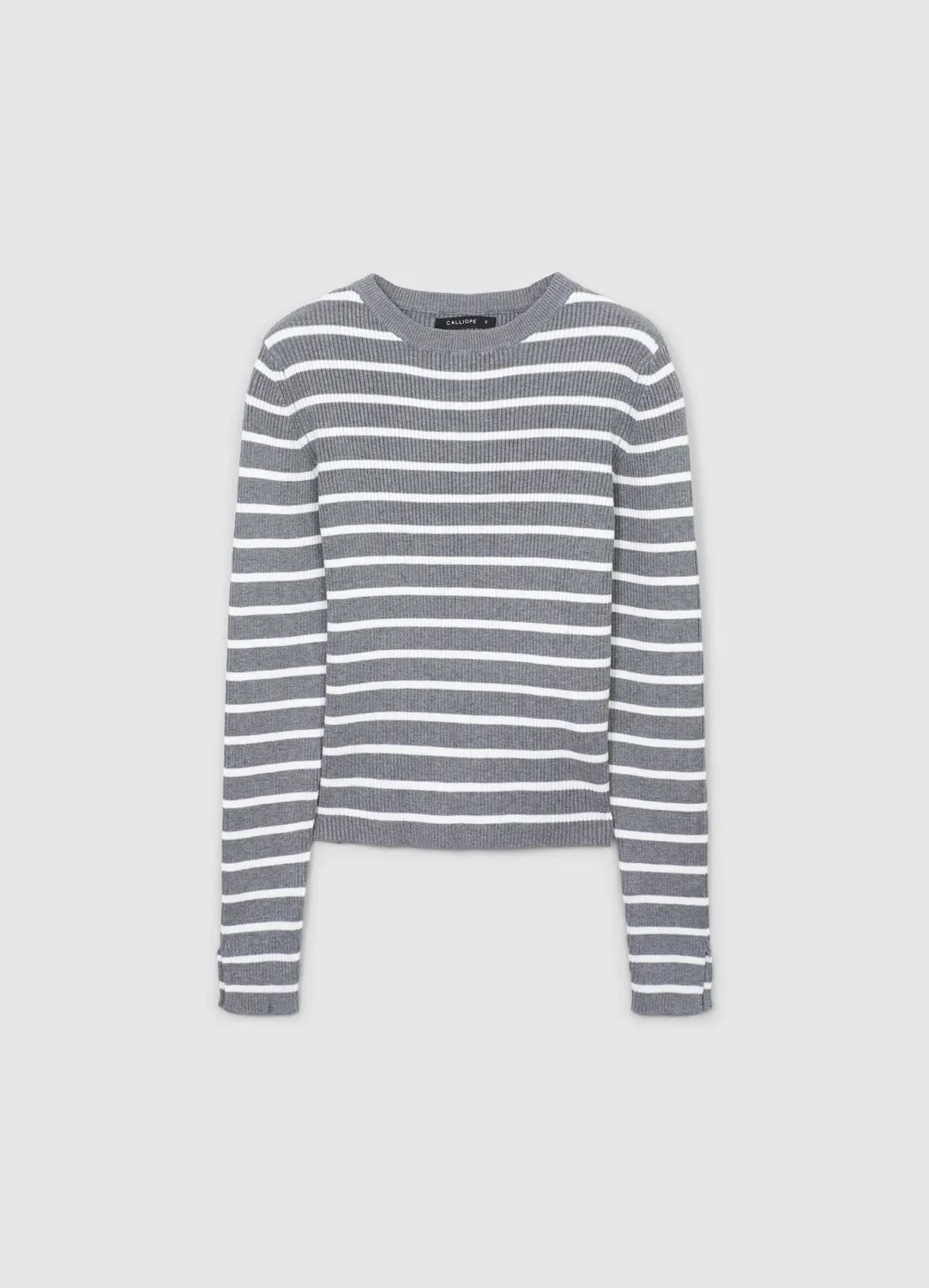 Calliope Pull rayé femme col rond manches longues