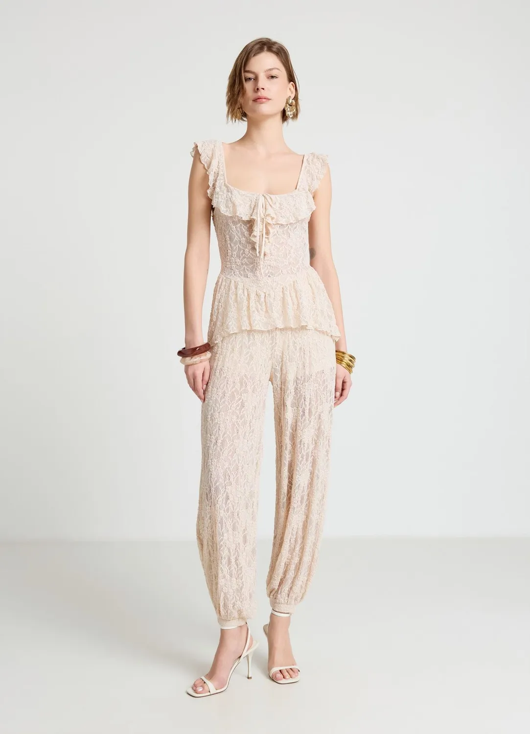 Calliope legging harem dentelle femme long
