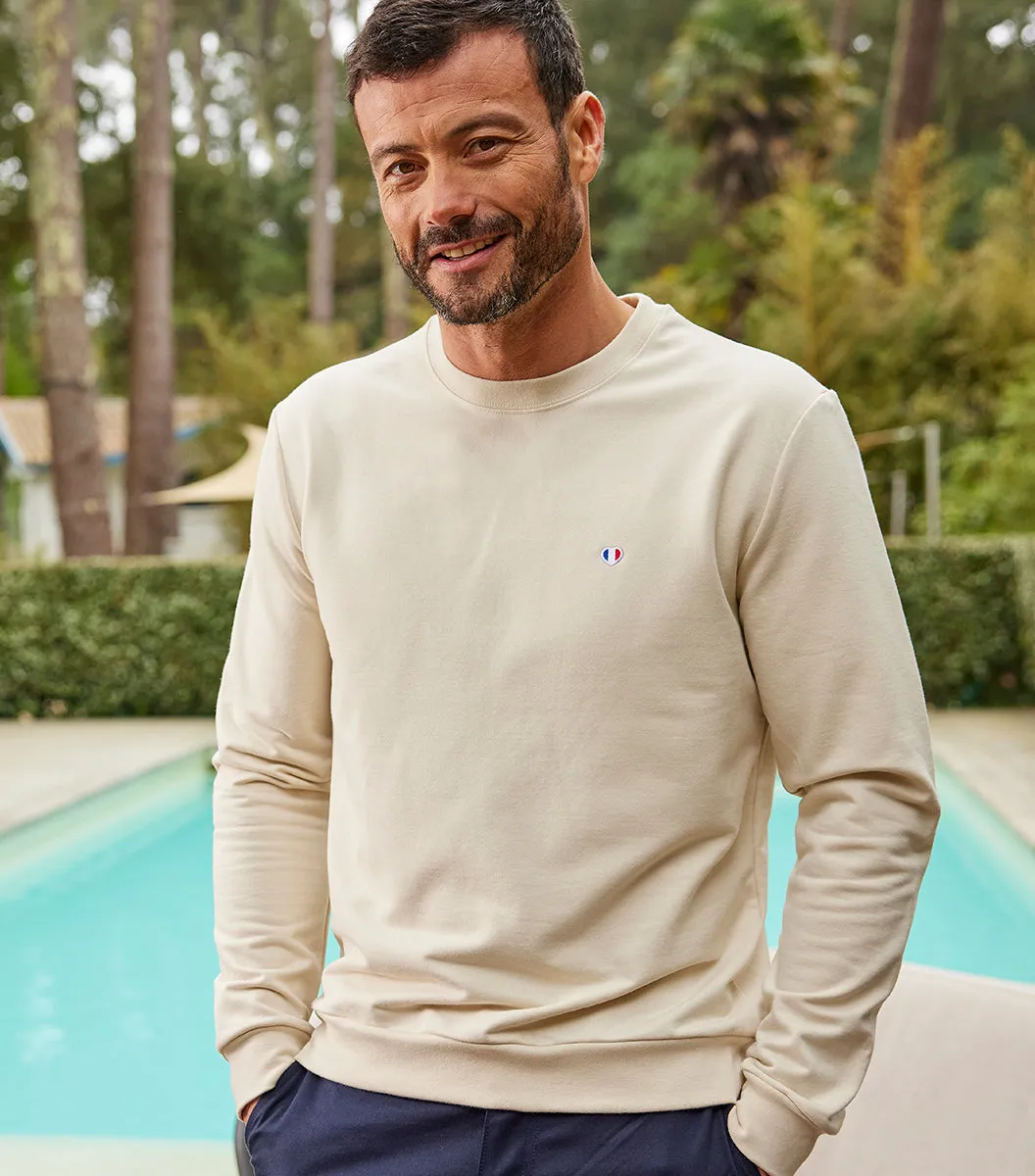 Cocorico Iconique Sable sweat homme sable coton