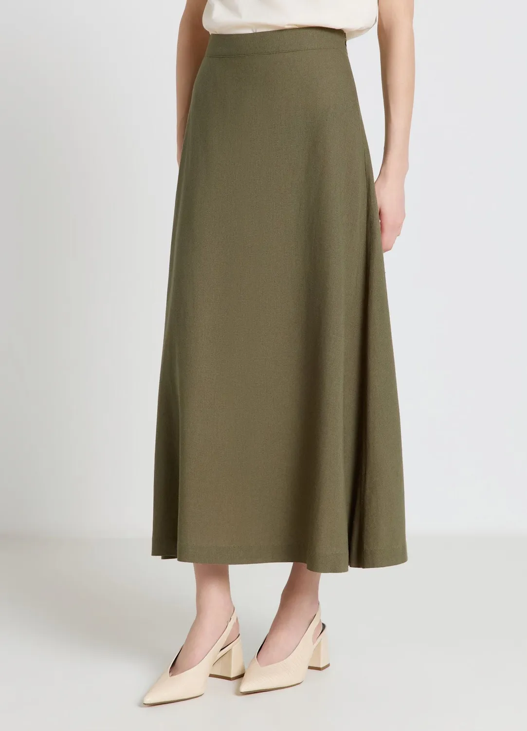 Calliope Gonna svasata jupe longue femme unie