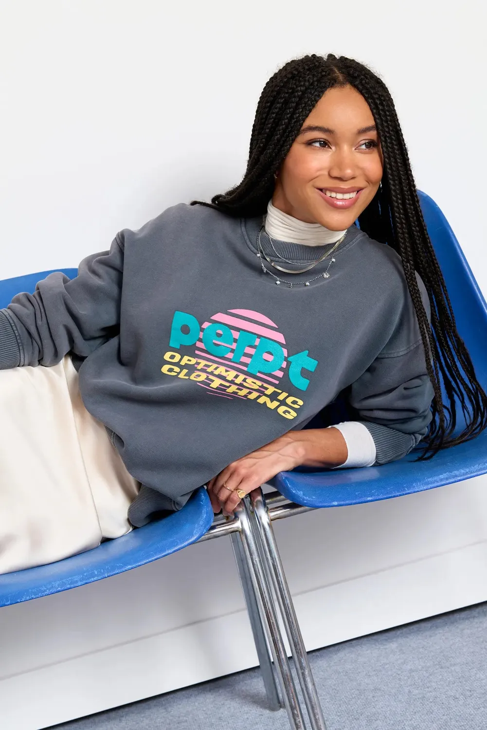 Perpète Donna sweat carbone effet délavé