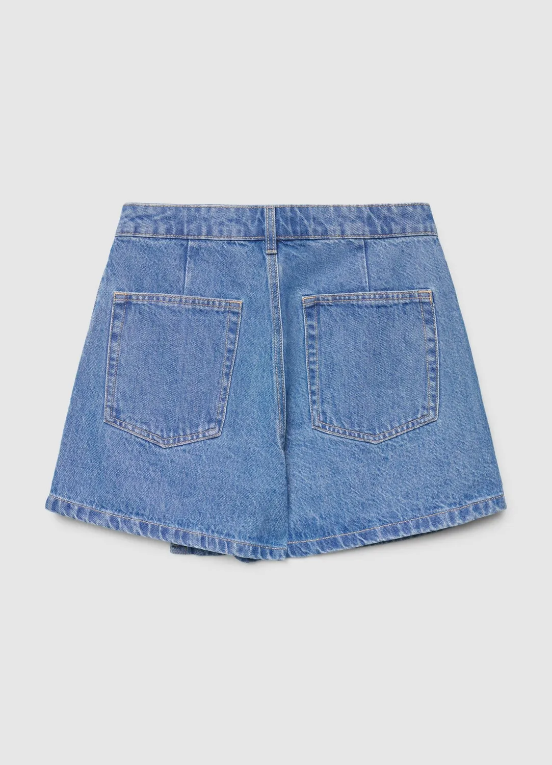 Calliope Jupe-Short Denim Femme Poches Bouton