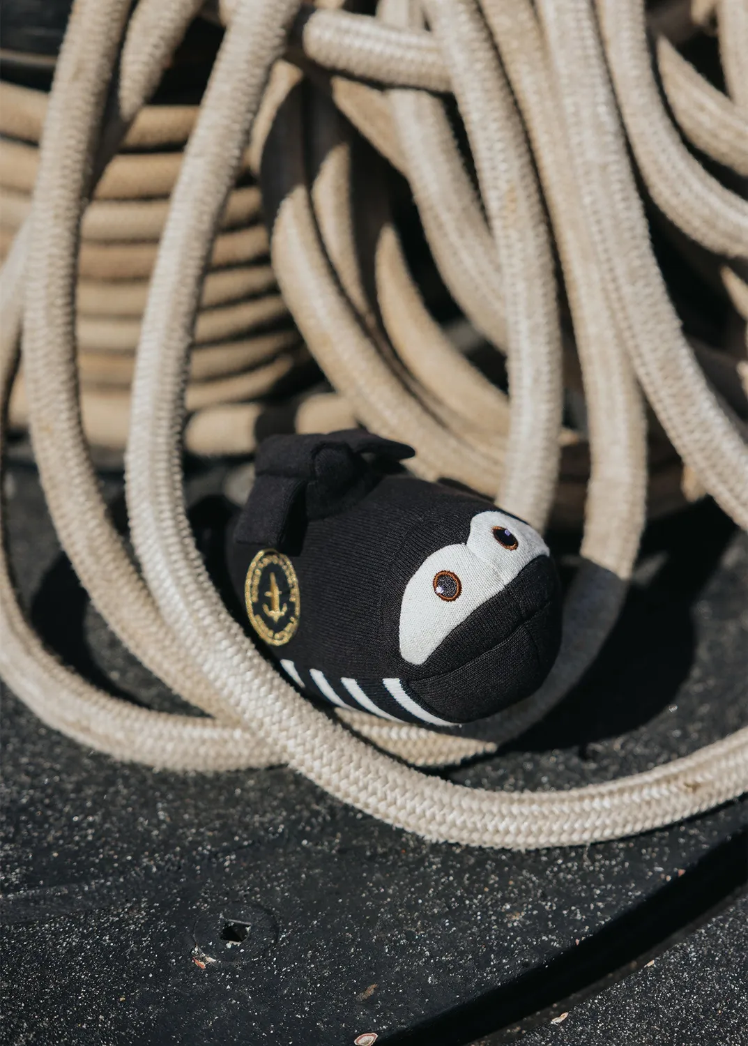 Saint James sous-marin doudou noir/écru coton