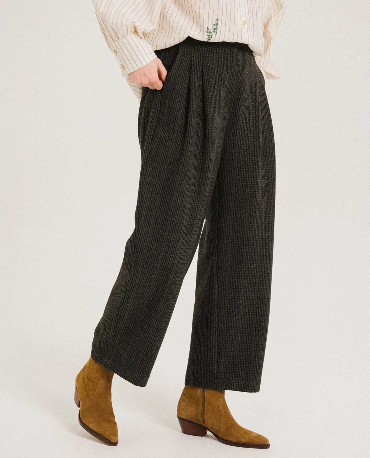 Tinsels Pepa pantalon road flanelle carreaux