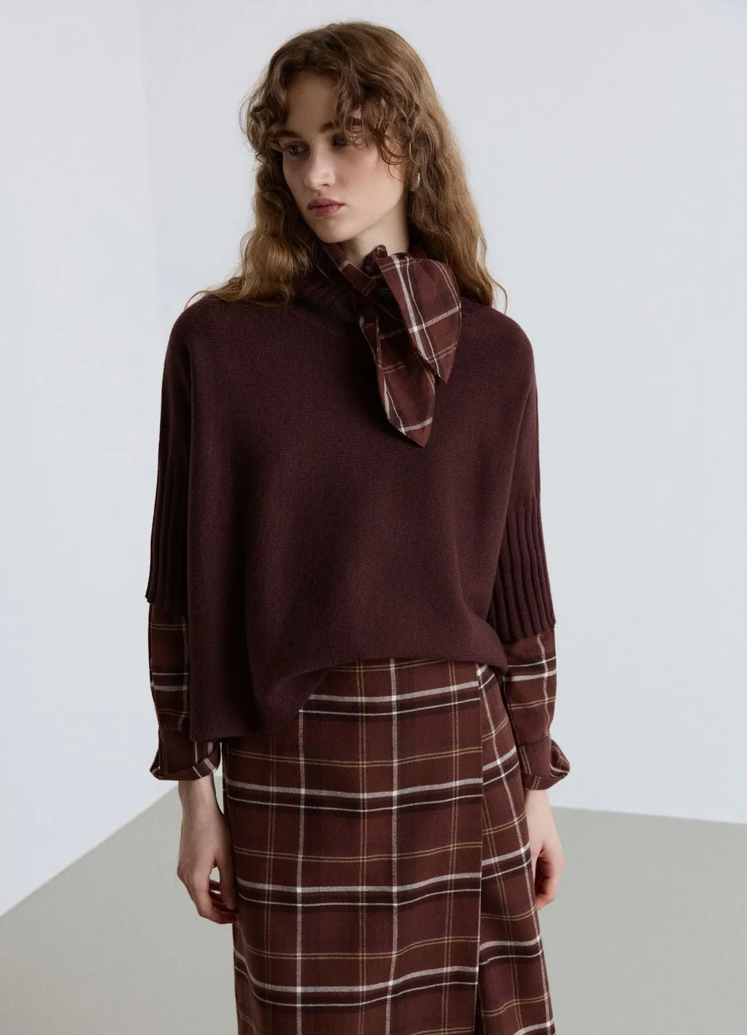 Calliope pull col rond femme manches 3/4