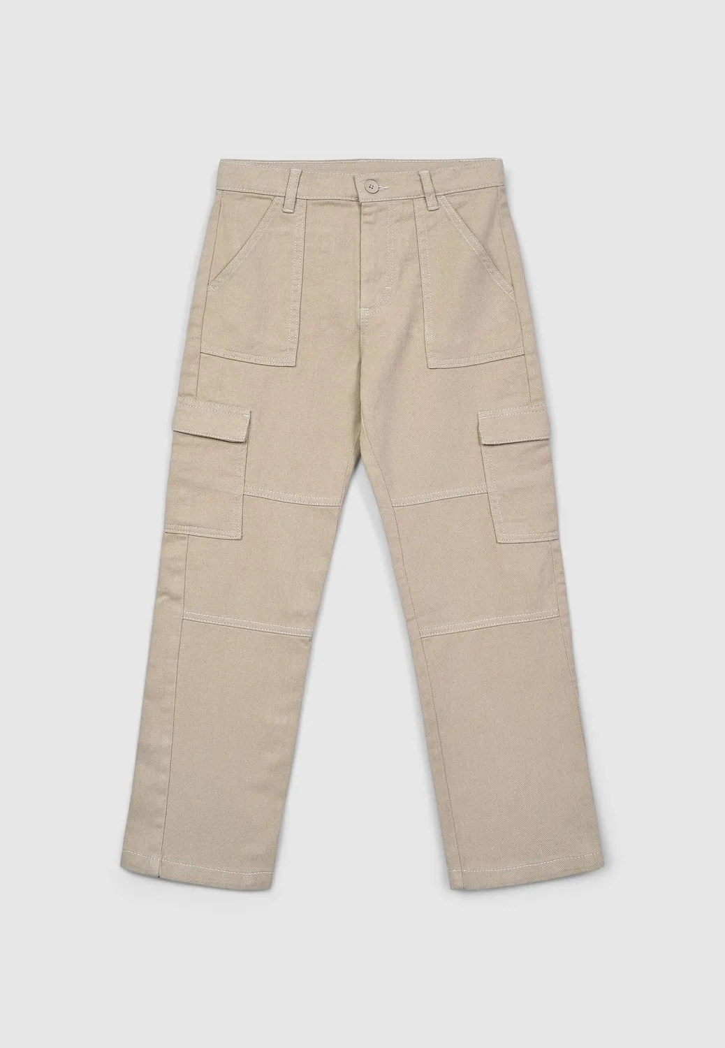 Calliope pantalon cargo garçon coton fermeture zip