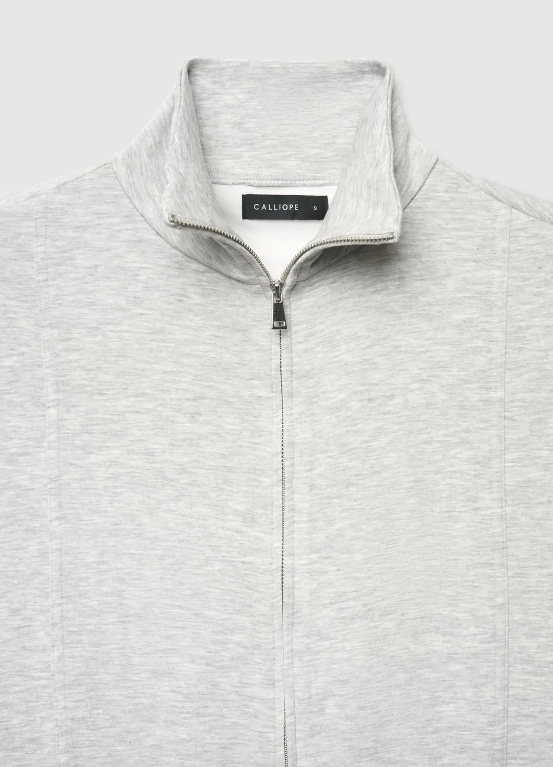 Calliope Sweat femme zippé col montant uni