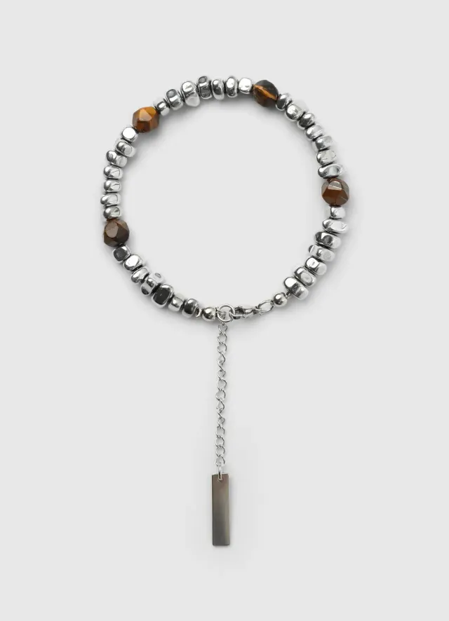 Calliope Bracelet homme perles métal pierres