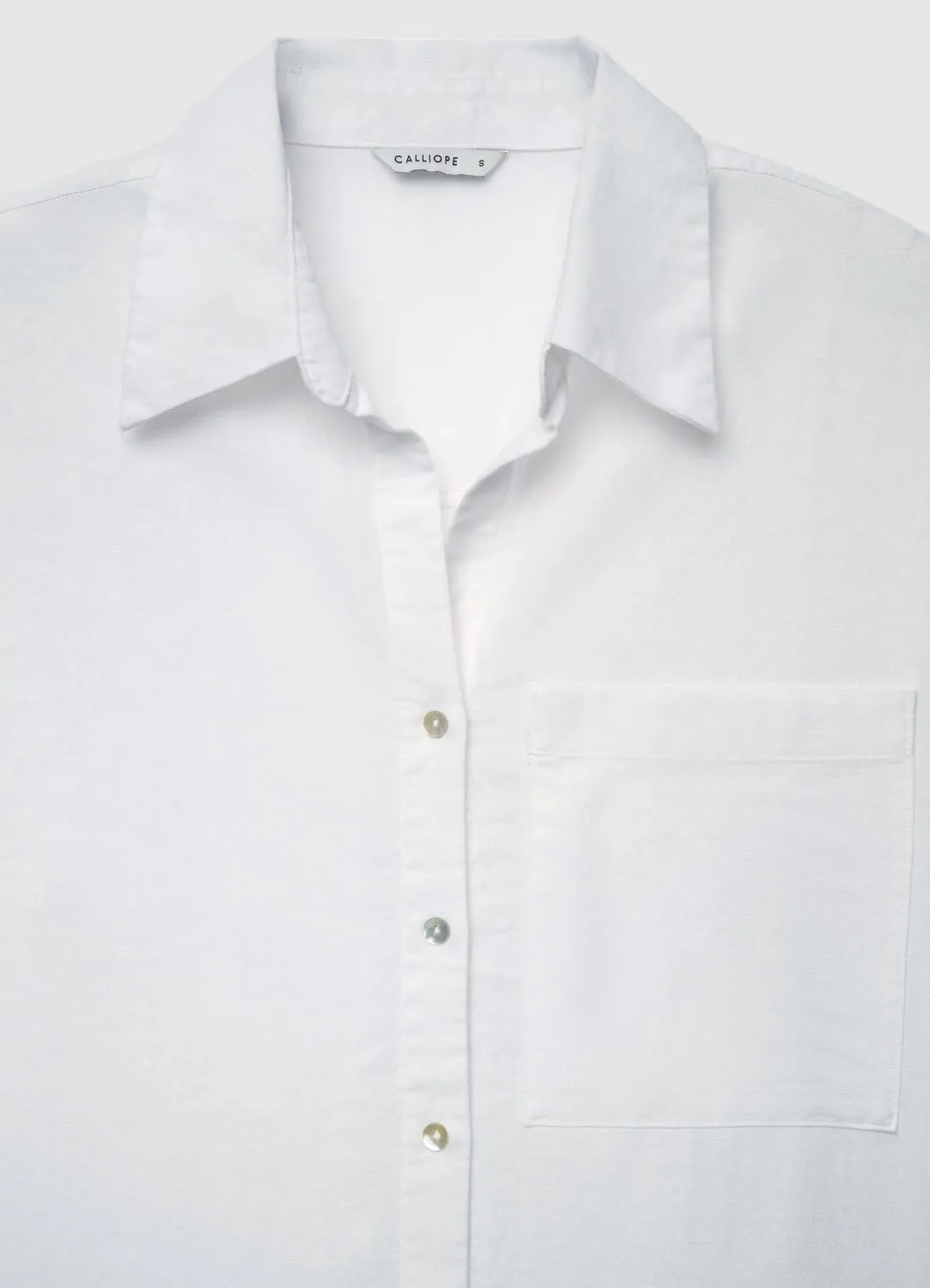 Calliope chemise femme unie à poche manches longues