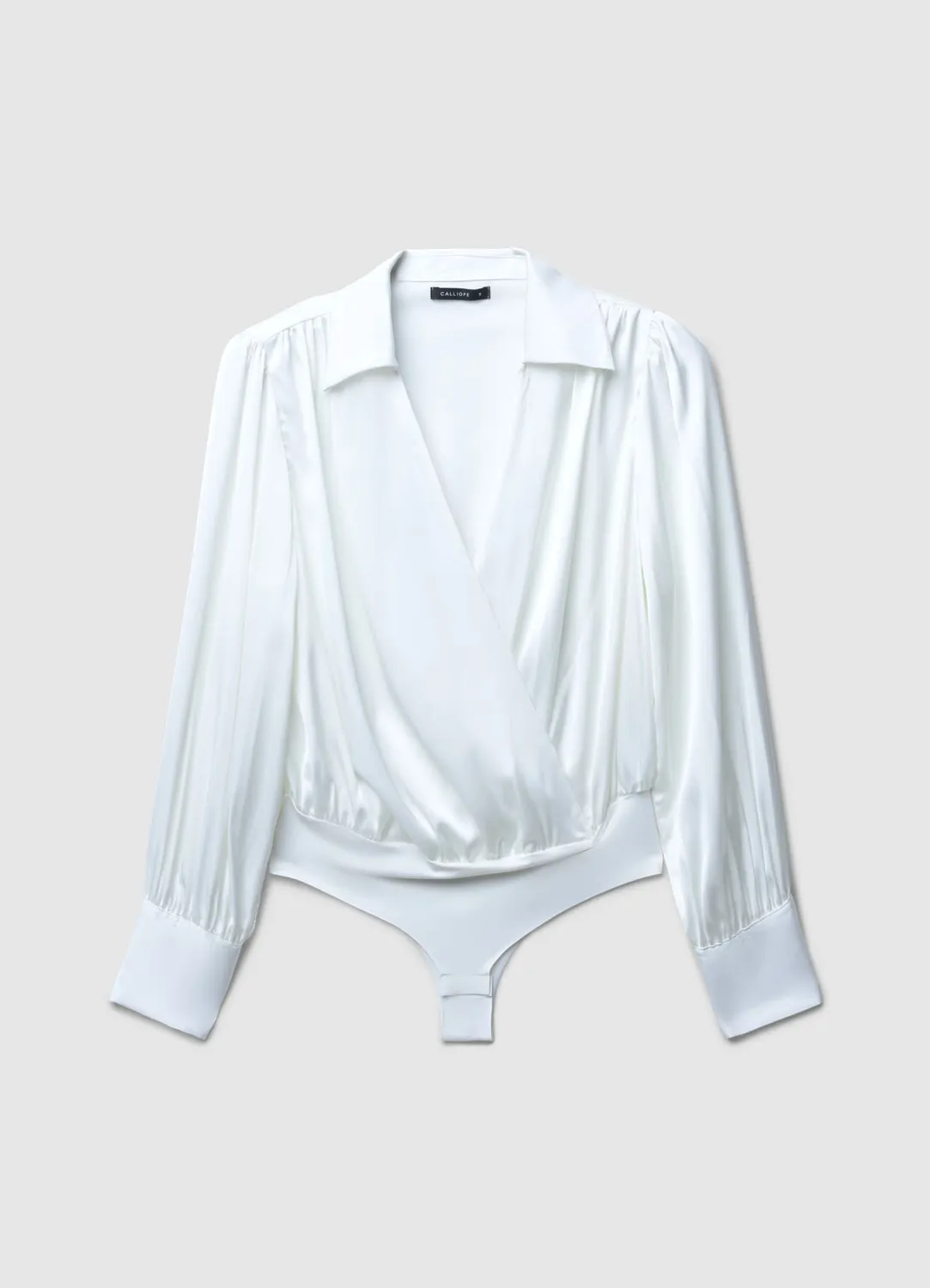 Calliope chemise body satinée manches longues