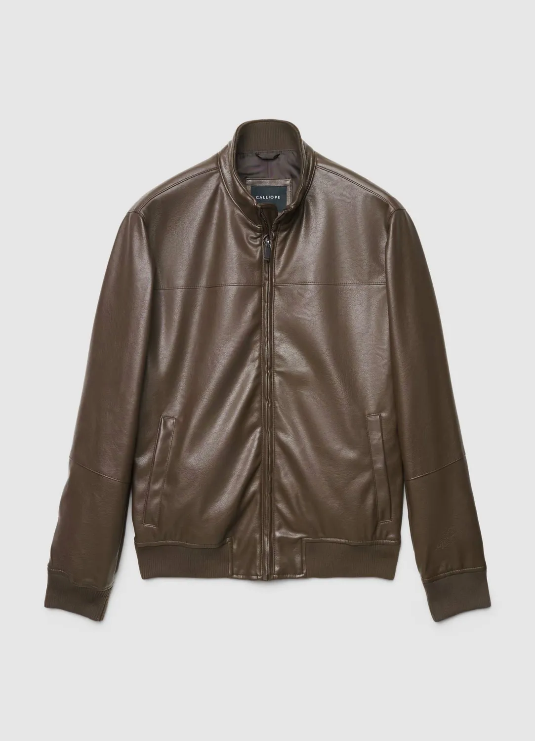 Calliope Bomber Similpelle homme blouson uni zippé