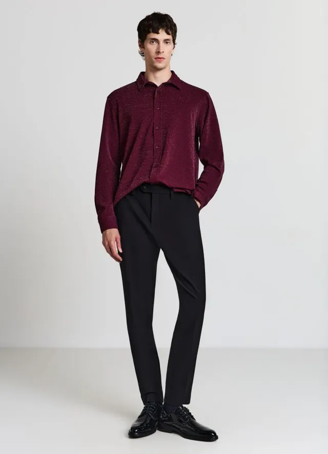 Calliope chemise brillante homme manches longues
