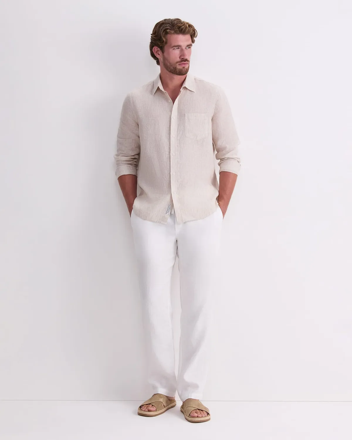 Sportscraft Caffery pantalon lin teint homme
