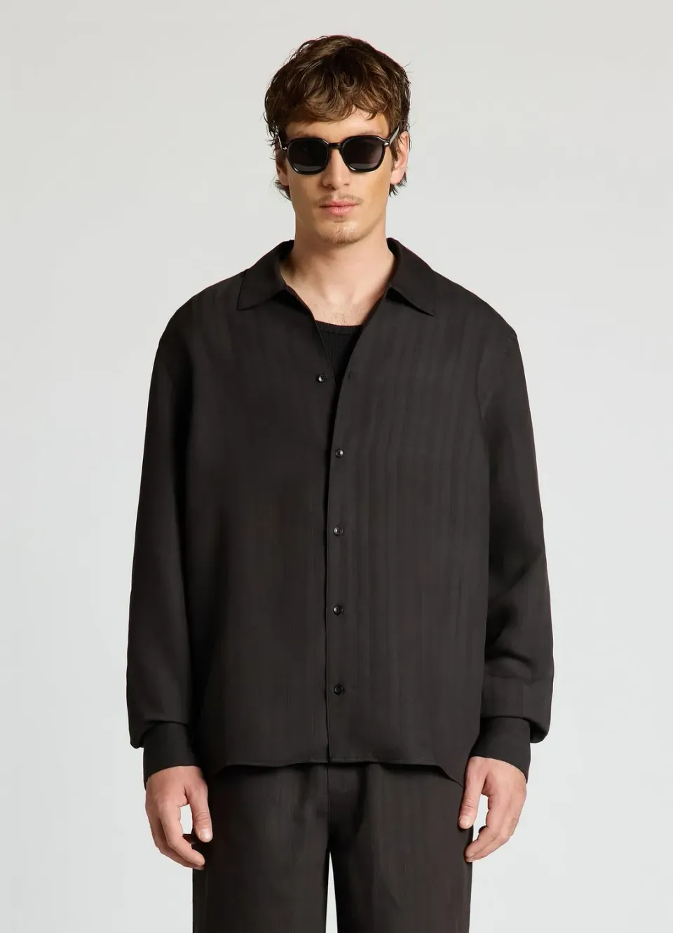 Calliope Rayures chemise homme jacquard col resort