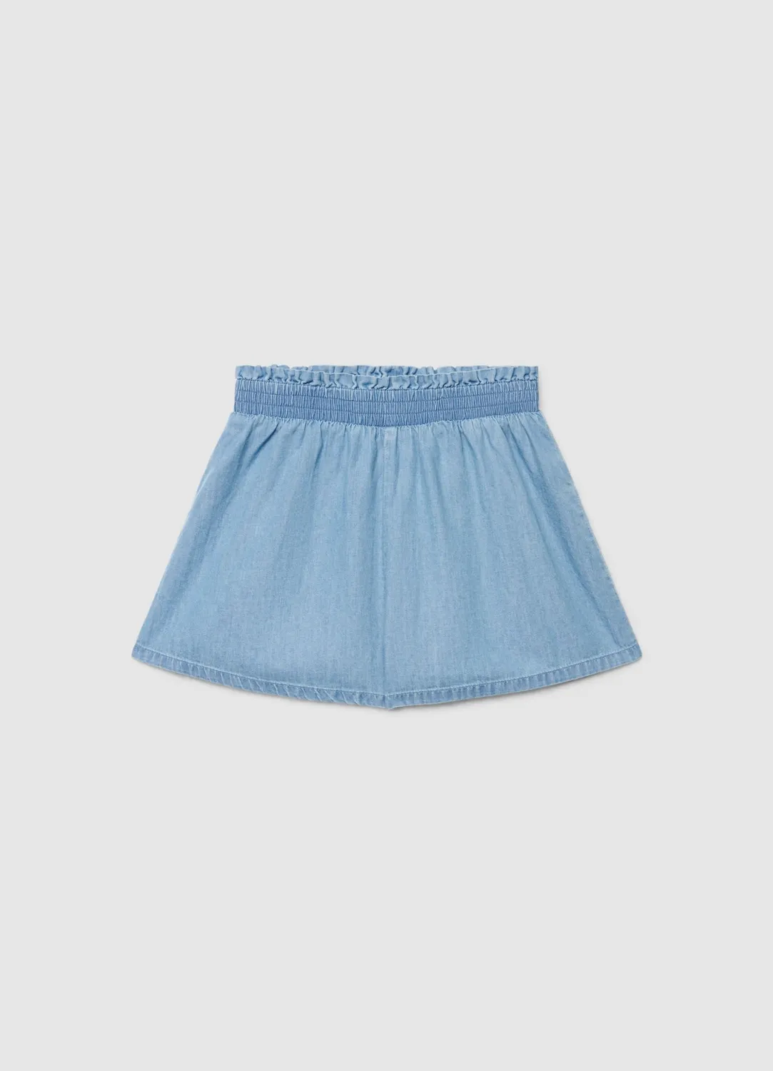 Calliope short denim fille uni taille élastiquée