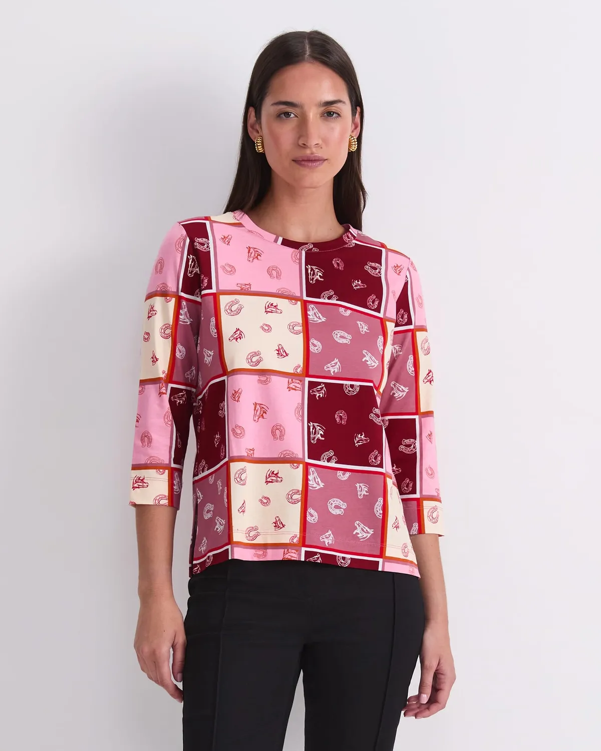 Sportscraft Horse Print t-shirt coton imprimé cheval