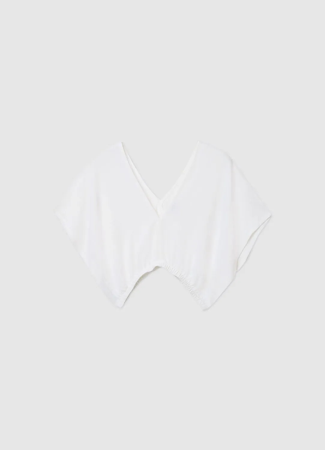 Calliope blouse col V élastiquée unie femme